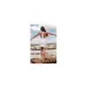 Robe blanche simili cuir et dentelle Sophia 